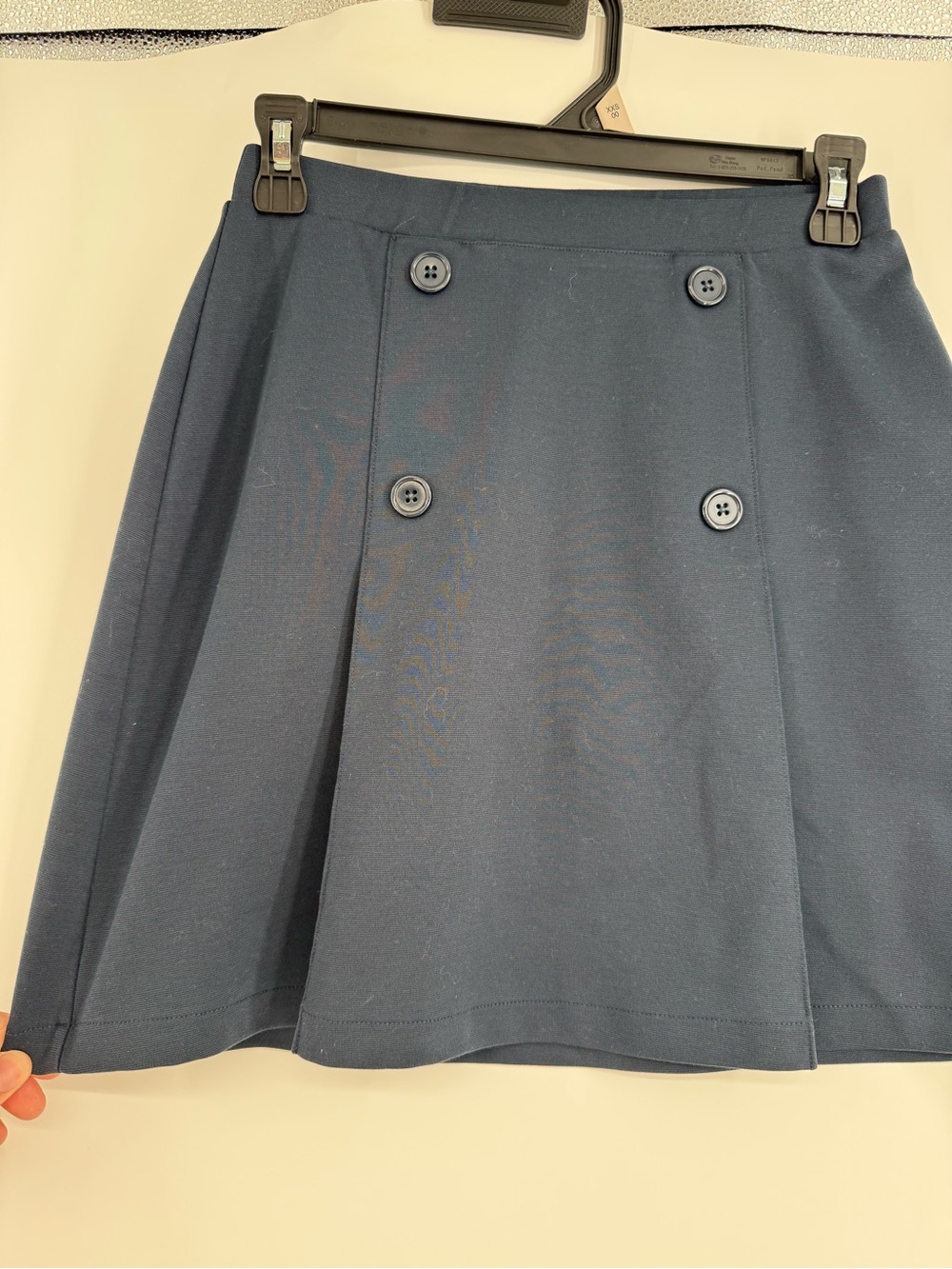 Lands' End Navy Double-Button Skort
